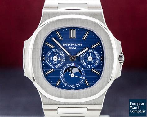 patek philippe nautilus white gold 5740-1g-001 with blue sunburst dial|Patek Philippe Nautilus 5740/1G.